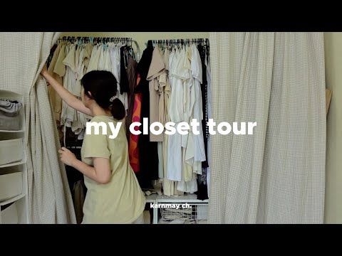 my closet tour ꕤ เปิดตู้เสื้อผ้าแบบ diy สไตล์มินิมอล, ทริคจัดตู้, ซักผ้าม่าน (Toshiba) / KARNMAY