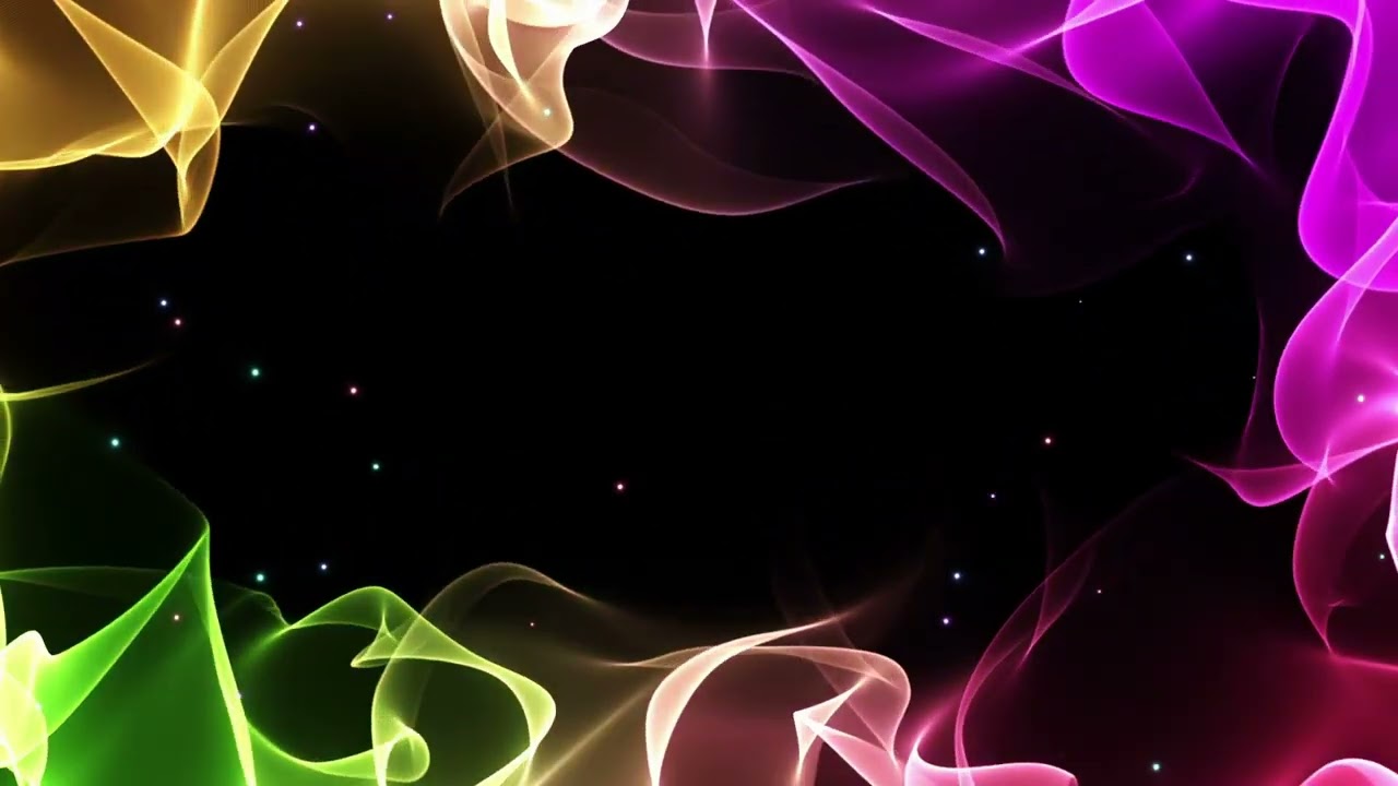 Multicolor Color Changer Magical Colorful Frame Border With Floating Particles Seam Hd