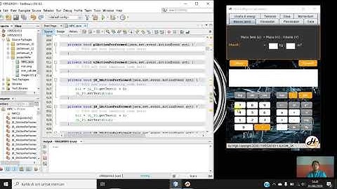 GUI! membuat kalulator fisika dengan Array 1 Dimensi : java netbeans