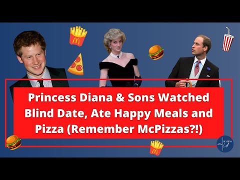 Princess Diana + Harry + William Watched Blind Date, Ate Happy Meals & Pizza (Remember McPizza?!)