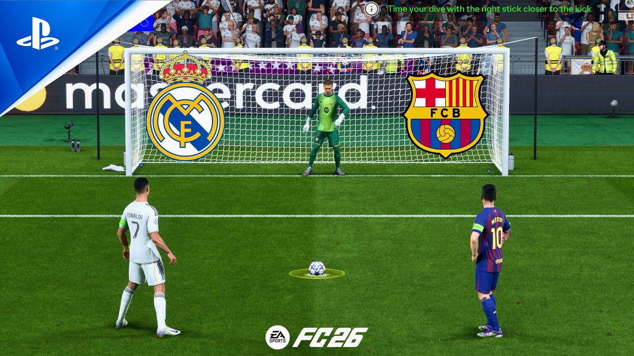FC Barcelona vs Real Madrid | Messi vs Ronaldo | UCL Final | FC 26 ...