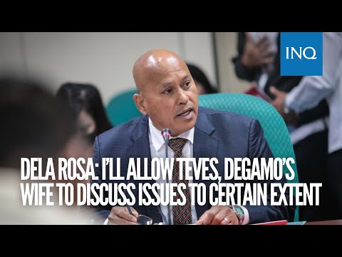 Dela Rosa: I’ll allow Teves, Degamo’s wife to discuss issues to certain extent | #INQToday