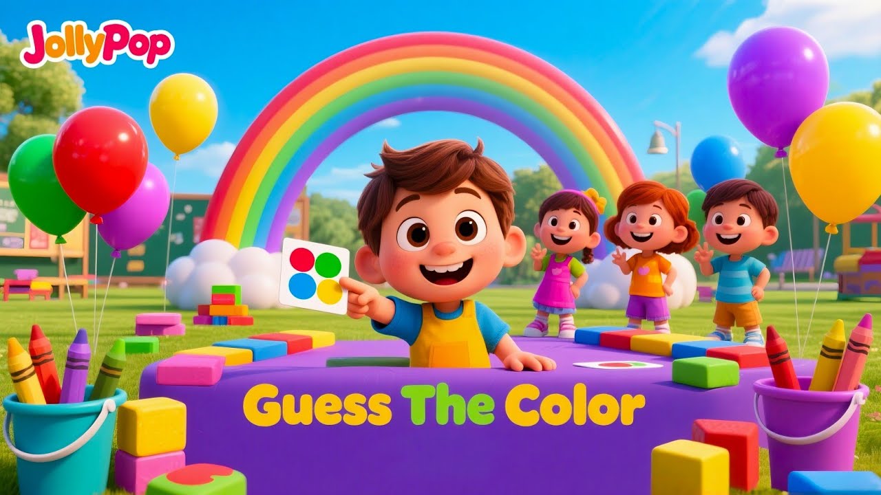 Guess The Color Song for Kids | Learn Colors with Fun | Jollypop Nursery Rhymes