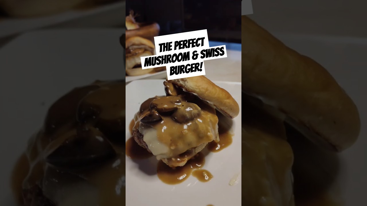 "The Juiciest Mushroom Swiss Burger with Rich Homemade Sauce (No Cans Needed!)"