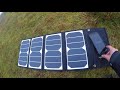 RAVPower Solar Charger 24W Solar Panel Triple USB Ports winter review in fog mist low clouds England