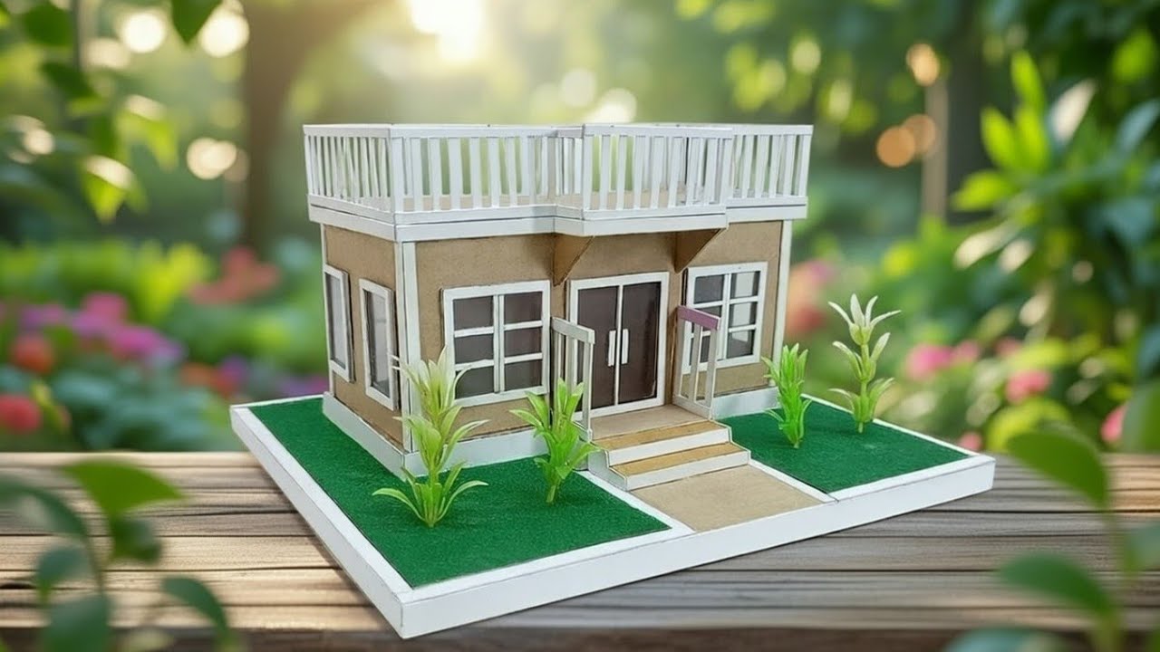 How to Make a Realistic Small House from Cardboard | DIY Mini House