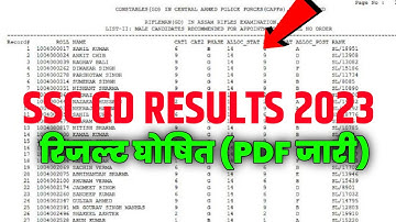 ssc gd result 2023 | ssc gd result 2023 kaise dekhe | ssc gd result 2023 | ssc gd 2023 out download