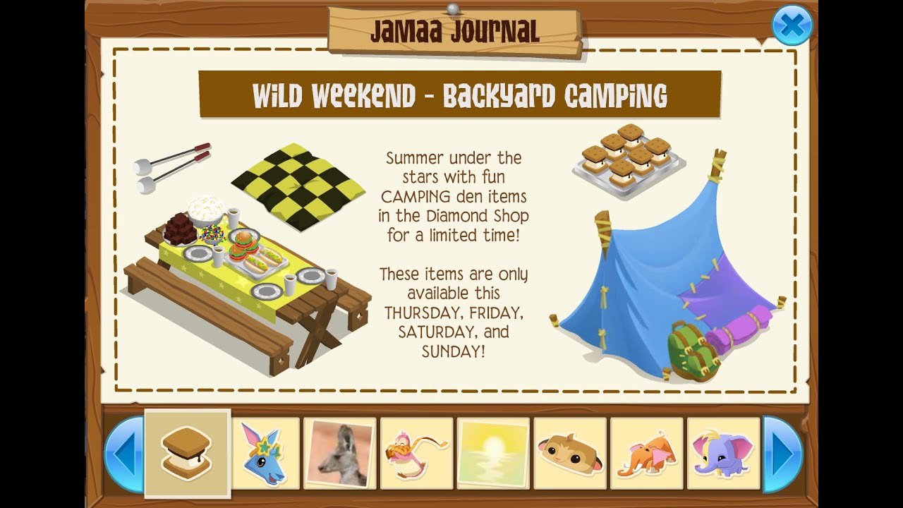 Animal Jam Wild Weekend Update! Backyard Camping YouTube