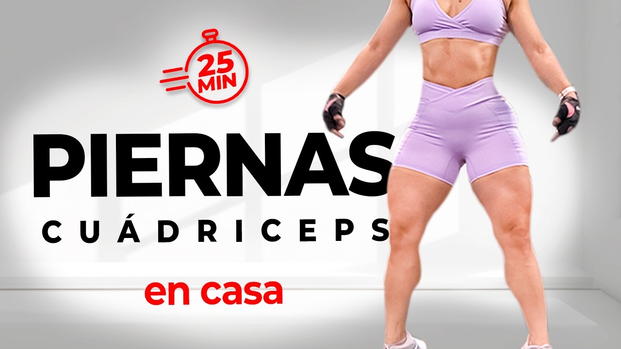 Aumentar PIERNAS (cuádriceps) en CASA [23 MIN] Rutina en Tiempo Real, Biseries