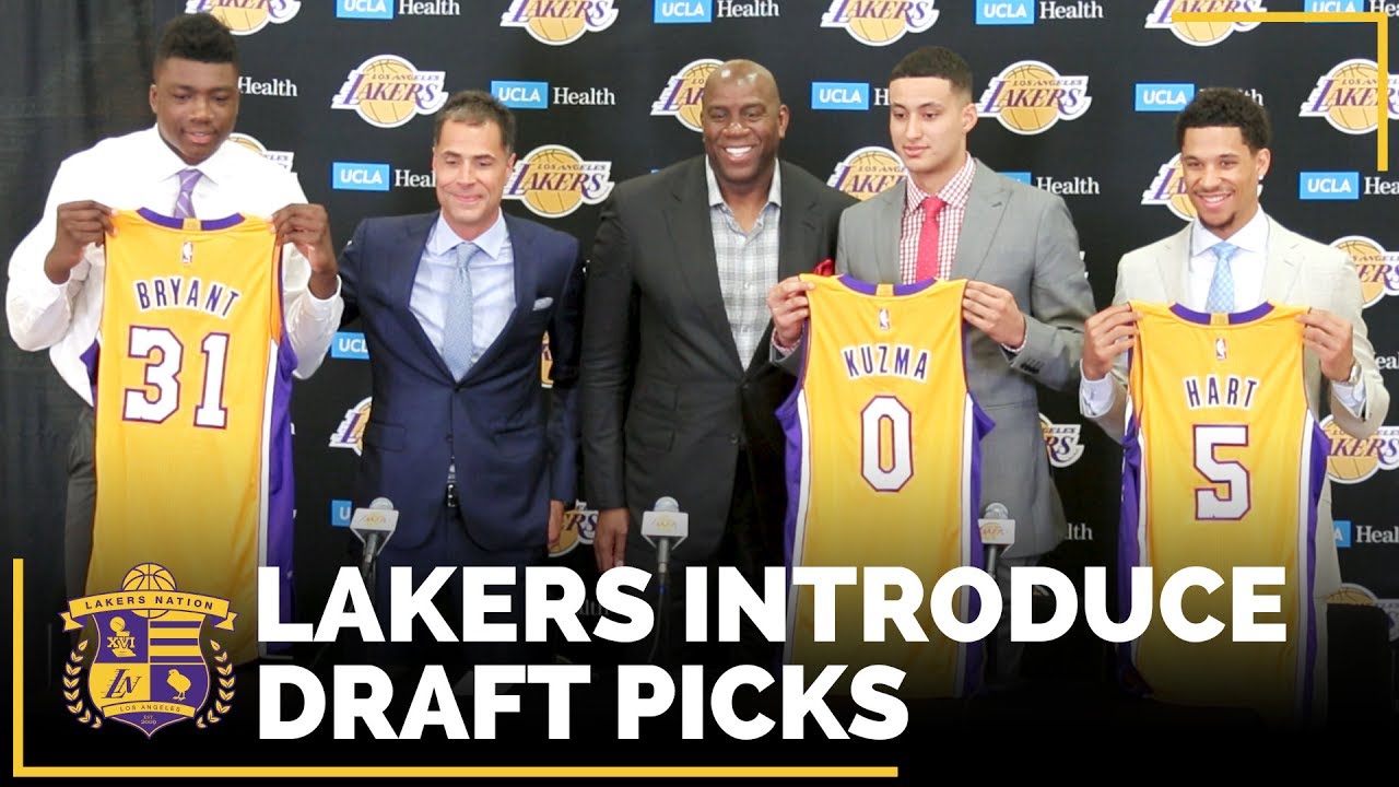 Lakers Introduce Kyle Kuzma Josh Hart And Thomas Bryant Youtube