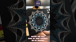 DIY String Art🧵 I Made This IRIS String Art 🌌 #shorts