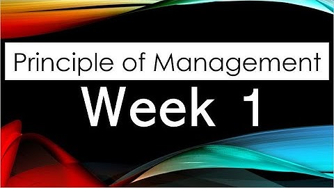 Principle of Management (swayam Nptel) Week 1 Assignment Answers 2021