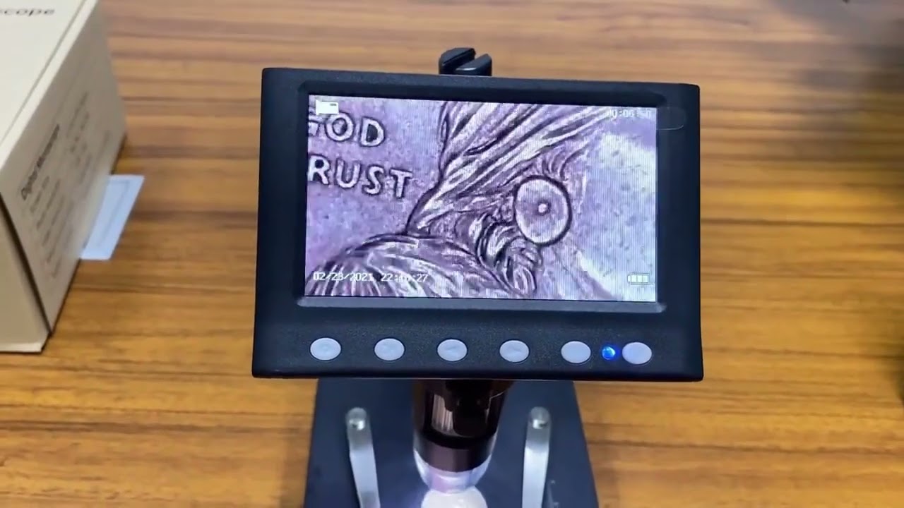 RIEVBCAU DM7 4.3'' Digital Microscope 1000X Coin Microscope 1080P