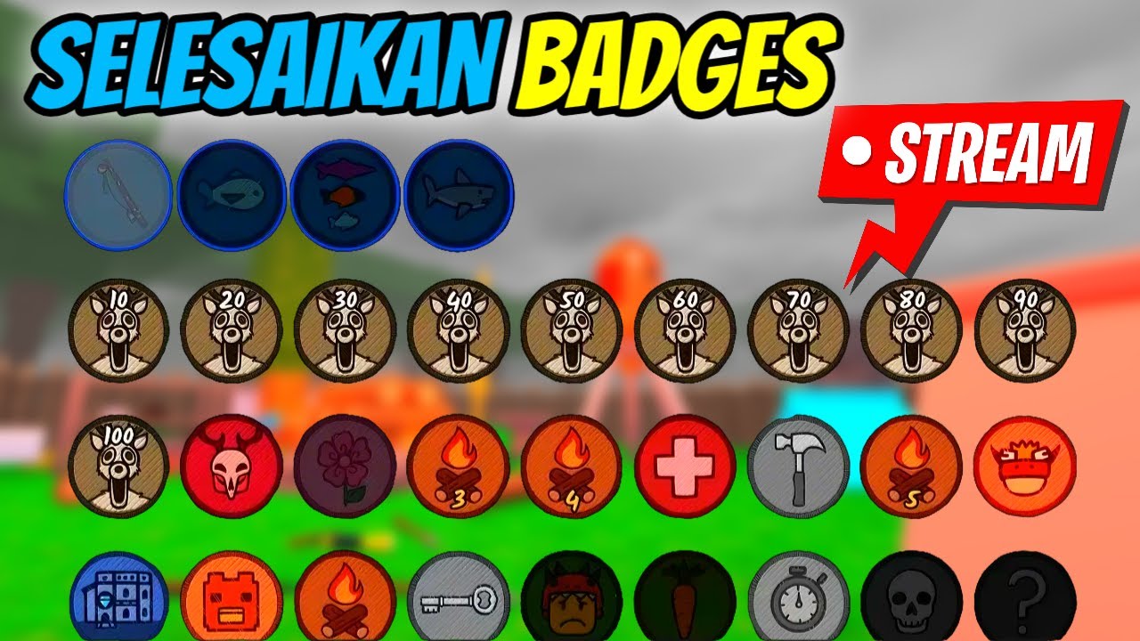 LIVE BANTU AKU SELESAIKAN BADGES GAME ROBLOX 99 NIGHT IN FOREST 