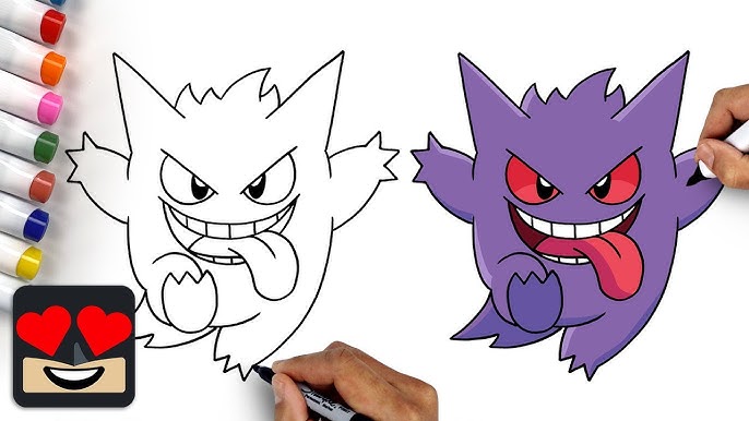 gengar and mega gengar (pokemon) drawn by artsy-rc