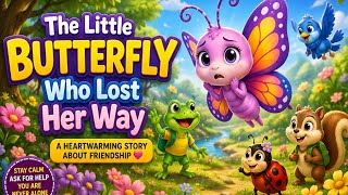 The Little Butterfly Who Lost Her Way 🦋 | A Heartwarming Kids Story About Friendship & Courage 
