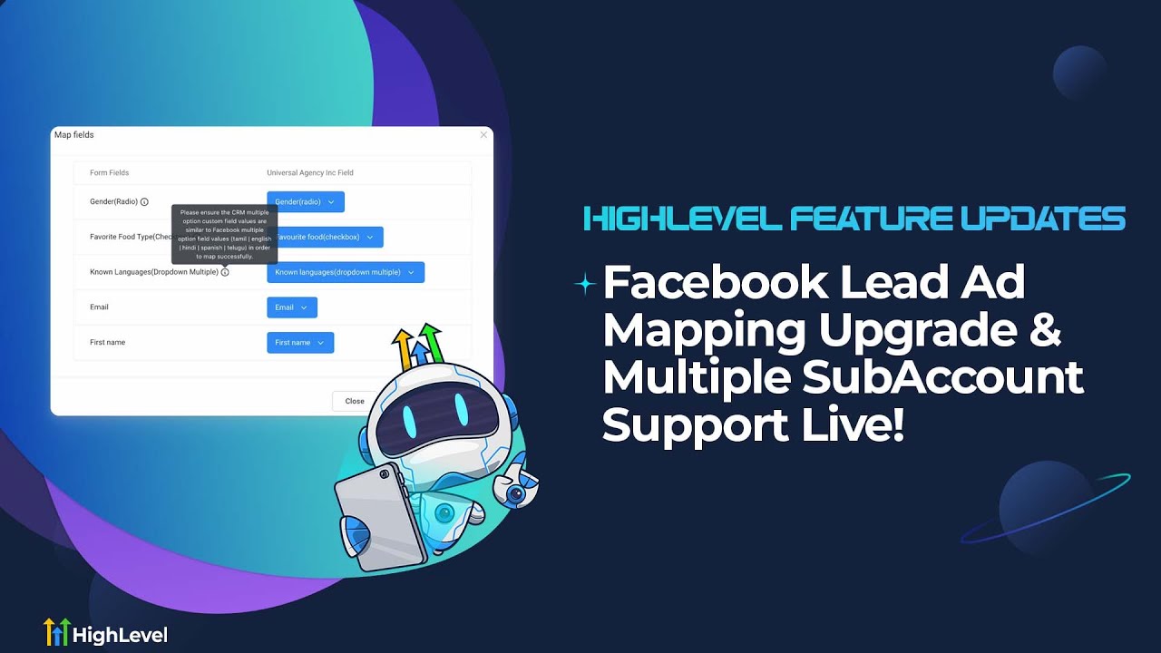 Facebook Lead Ad Mapping Upgrade & Multiple SubAccount Support Live ...