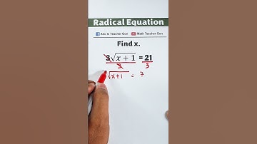 Solving Radical Equation #mathteachergon #radicalequations