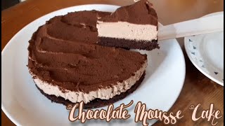 TORTA CON MOUSSE AL CIOCCOLATO FACILE E VELOCE PER GLI AMANTI DEL CIOCCOLATO (Eng - Indo sub)