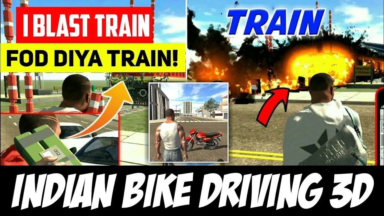 Indian Bikes Driving 3D 😱 Train Blast Experiment 🔥