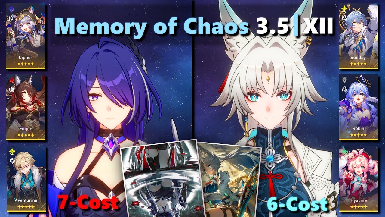 [HSR] Memory of Chaos 3.5 F12 | E0S1 Acheron x E0S1 Cipher + E0S1 Feixiao x E0S0 Sunday | F2P Teams