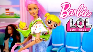 Barbie LOL Goldie Family Travel Routine, New Pet and Punk Boi Crush