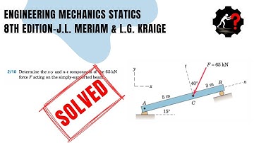 Solved Problem  2.10 | Determine the x-y and n-t components of the 65-kN force F