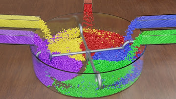 Mixing color balls. Blender simulation【01】