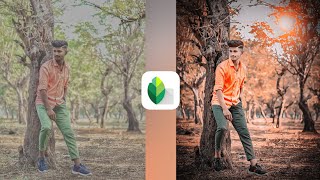 Snapseed Dark And Orange Tone Photo editing Tutorial Skin White Photo editing Background Editing