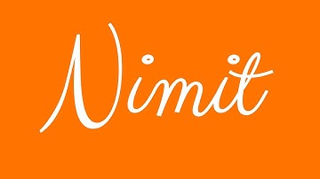 Learn how to Sign the Name Nimit Stylishly in Cursive Writing