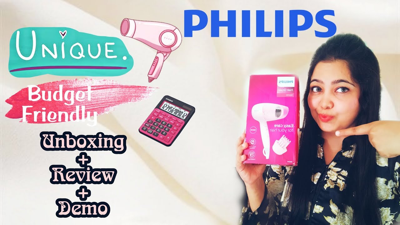 Philips Hair Dryer, Unboxing+Review+Demo,With Diffuser , Nilofer's Vlog 🥰 YouTube