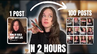 How to Create Consistent Content on Social Media (100 posts in 4 hours - NO ChatGPT)