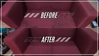 Stained Sofa Deep Cleaning And Steaming Time-Lapse