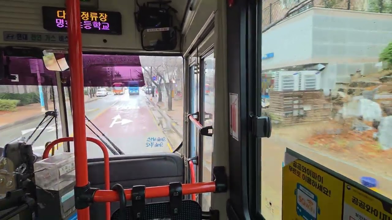 신호윌아파트105동~두산위브까지 주행영상( 동진여객 3번버스 ) 