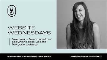 New Year - New Disclaimer copyright date update for your website