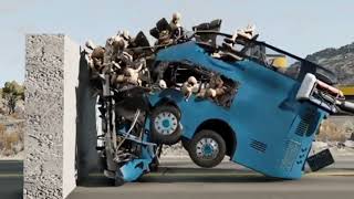 Bus Survival Chance Realistic Bus Crash Test BeamNG Drive