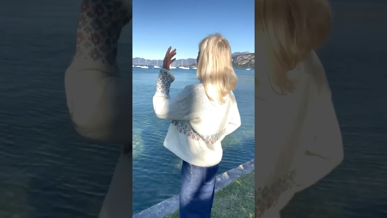 Flower-Cardigan am Gardasee #stricken