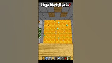 How to Make Item WaterFall 😱♥️ in MINECRAFT #shorts #minecraft #gaming