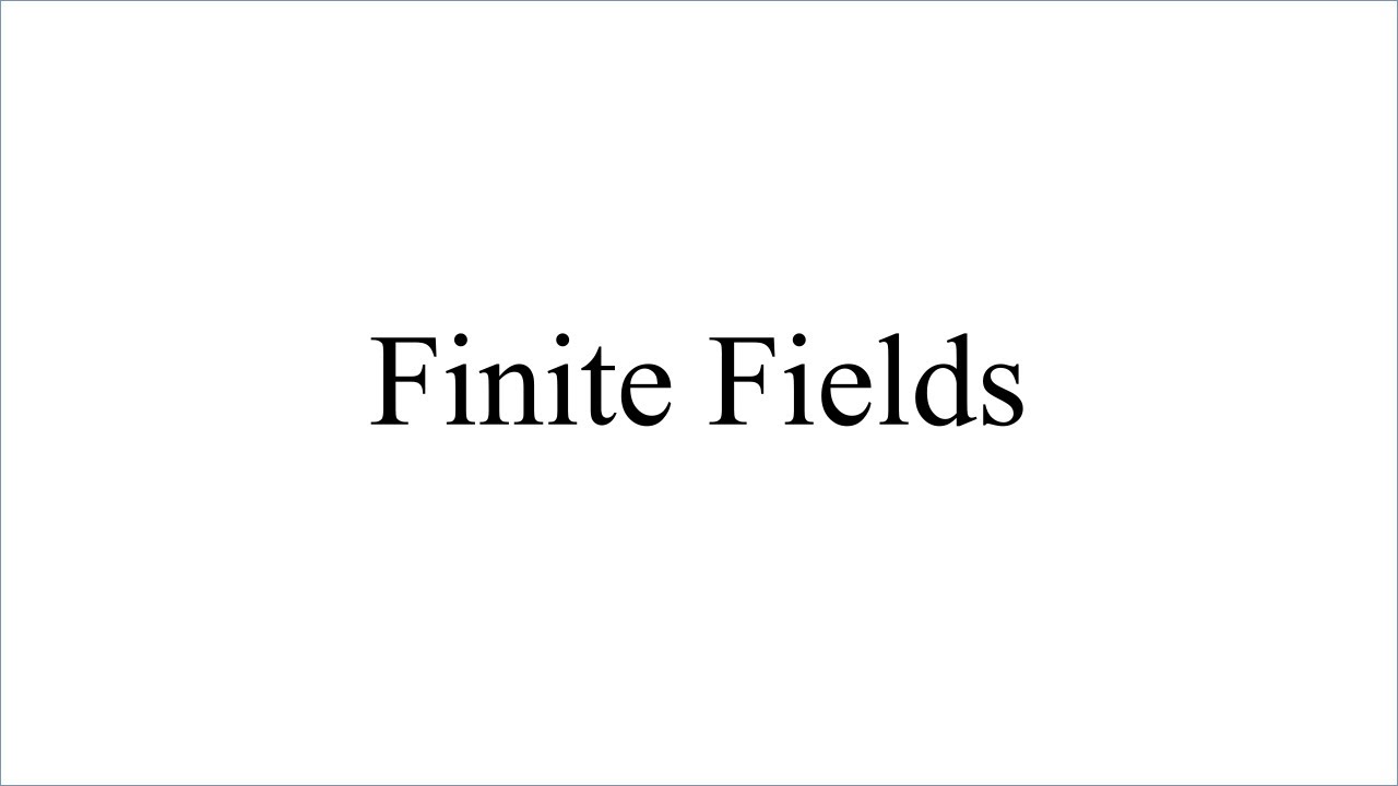 Finite Fields