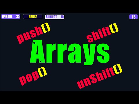 Learn JavaScript In Arabic 2024 - #037 - Array. push, pop, shift, unshift #javascript #trending #cod