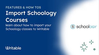 How To Import Schoology Courses to Writable