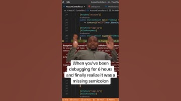 when you have been debugging for 6hours and finally realized that it was a missing semicolon 🤦