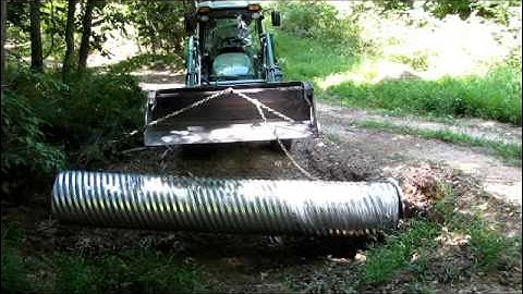 EXTENDING EXISTING DRIVEWAY CULVERT JOHN DEERE 4720
