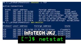 Netstat | network utility | displays network connections | TCP/IP RT NI NP |  InFoTECH JKJ