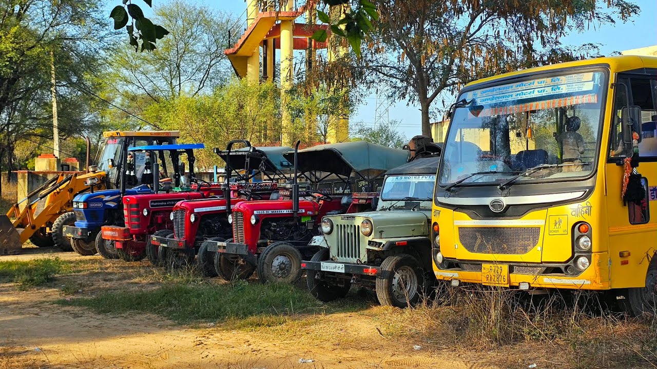 JCB 3dx Loading Tractor Stuck Mud in Eicher 380 | Mahindra 575 | Heavy Loading Tractor Rescue | Bus