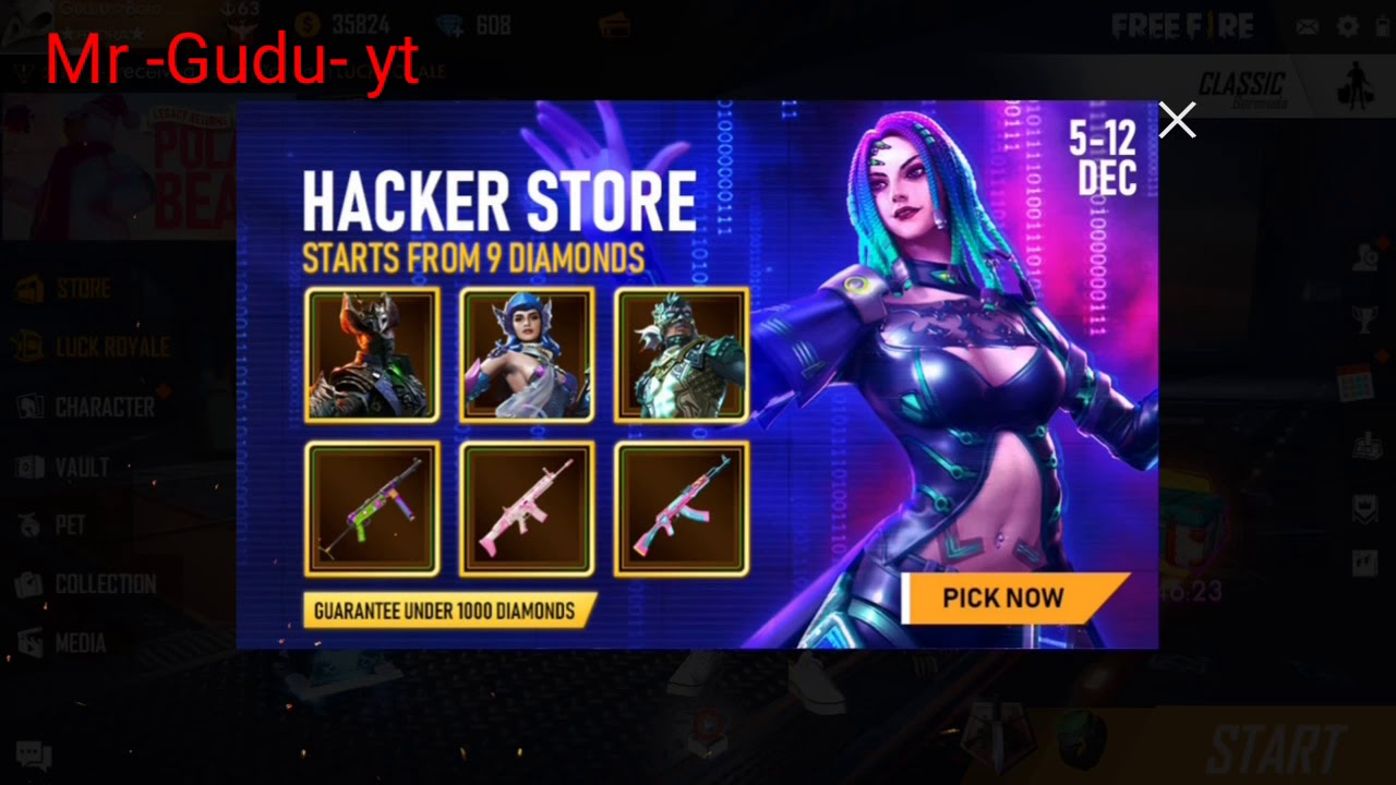 Freefire | new hacker store spin