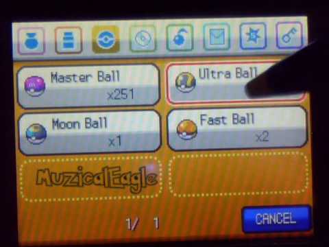 Pokemon Heart Gold and Soul Silver - Master Ball Cheat