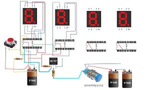 4Digits Digital Counter Meter Circuit Diagram