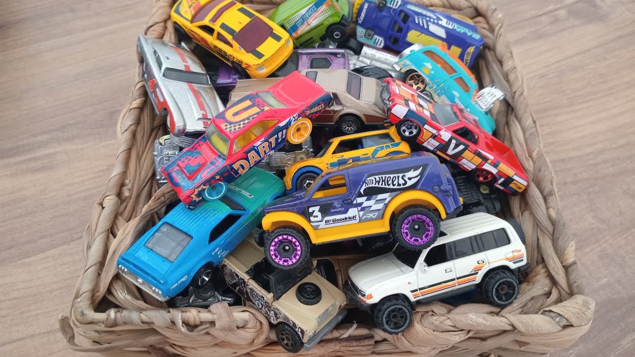 Basket Full of Diecast Cars 