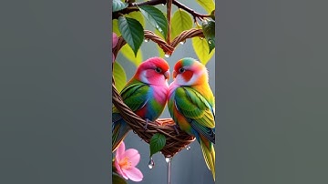“Heart Nest Love Birds ❤️🌿 | Magical Nature Short | Relaxing Nature Video " #LoveBirds #ytshorts 🦜